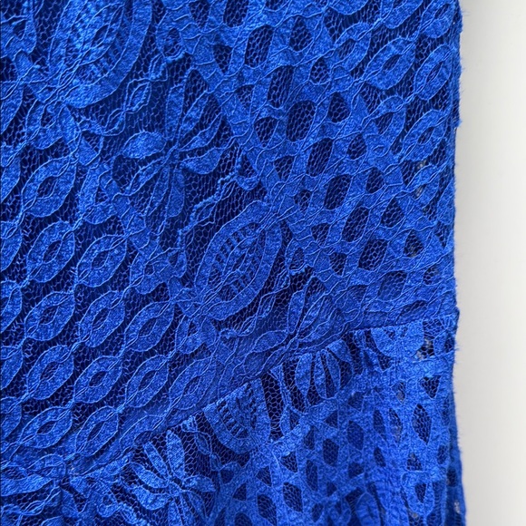 Rabbit Rabbit Rabbit Electric Blue Lace Overlay Asymmetrical Dress - Small - Picture 7 of 9